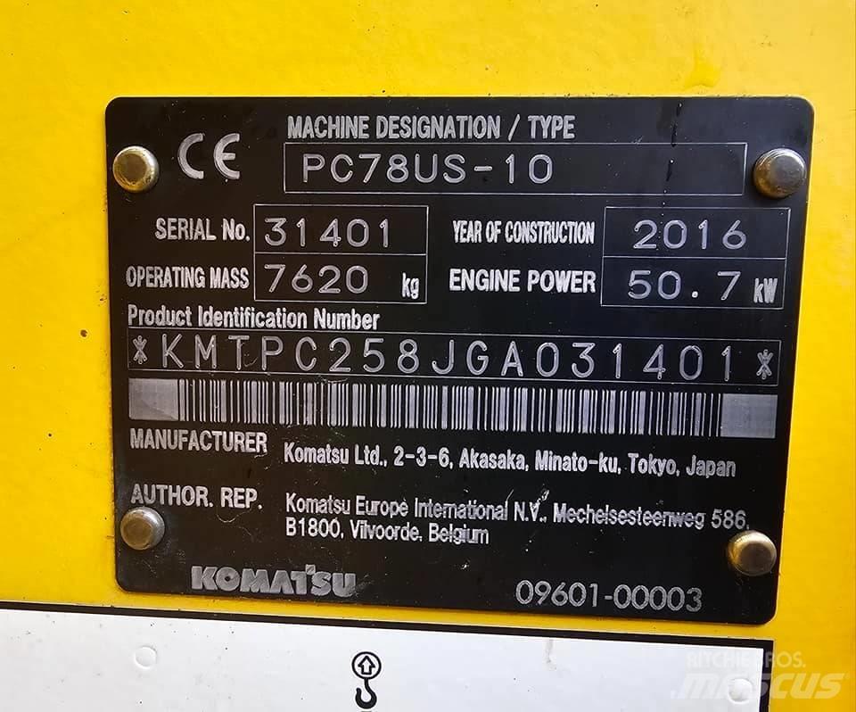 Komatsu pc78us-10 Mini kotrók < 7t