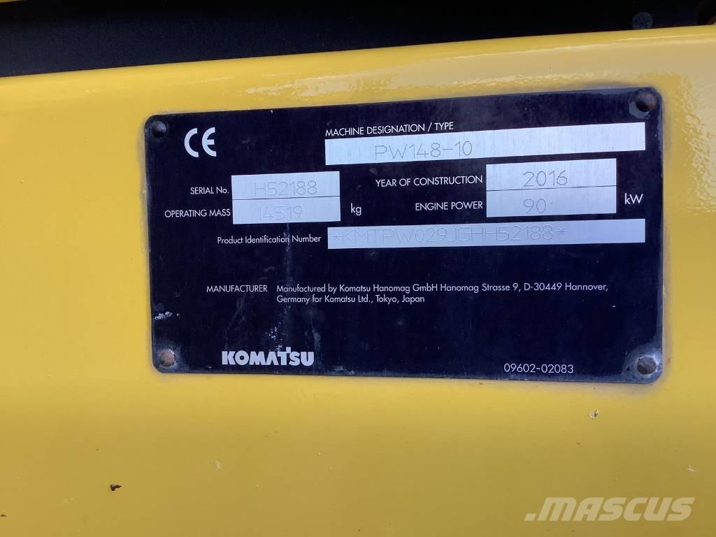 Komatsu PW148-10 Gumikerekes kotrók