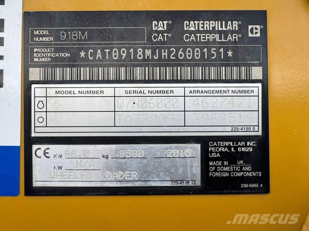 CAT 918 M Gumikerekes homlokrakodók