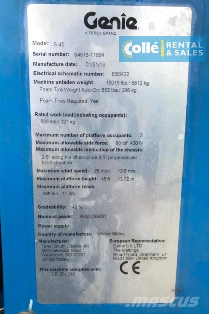 Genie S-45 | 2013 Teleszkópos emelők