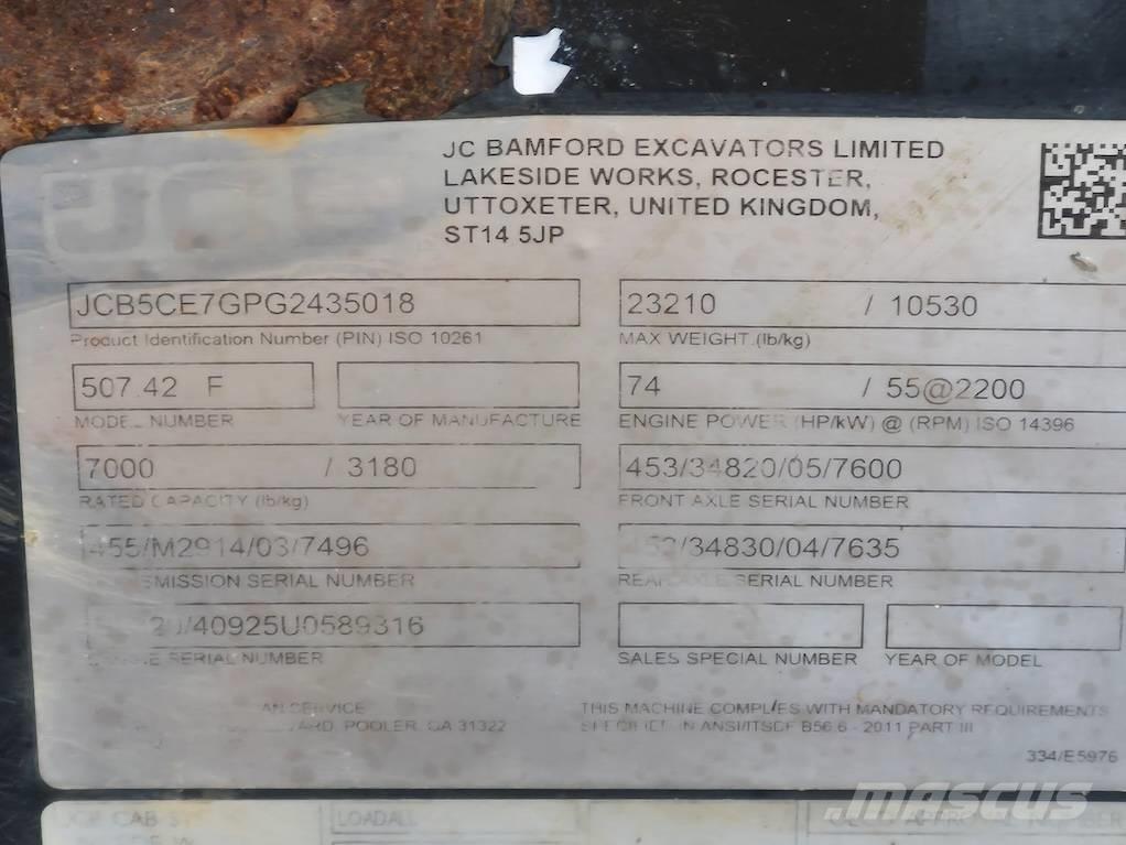 JCB 507-42 Teleszkópos rakodók