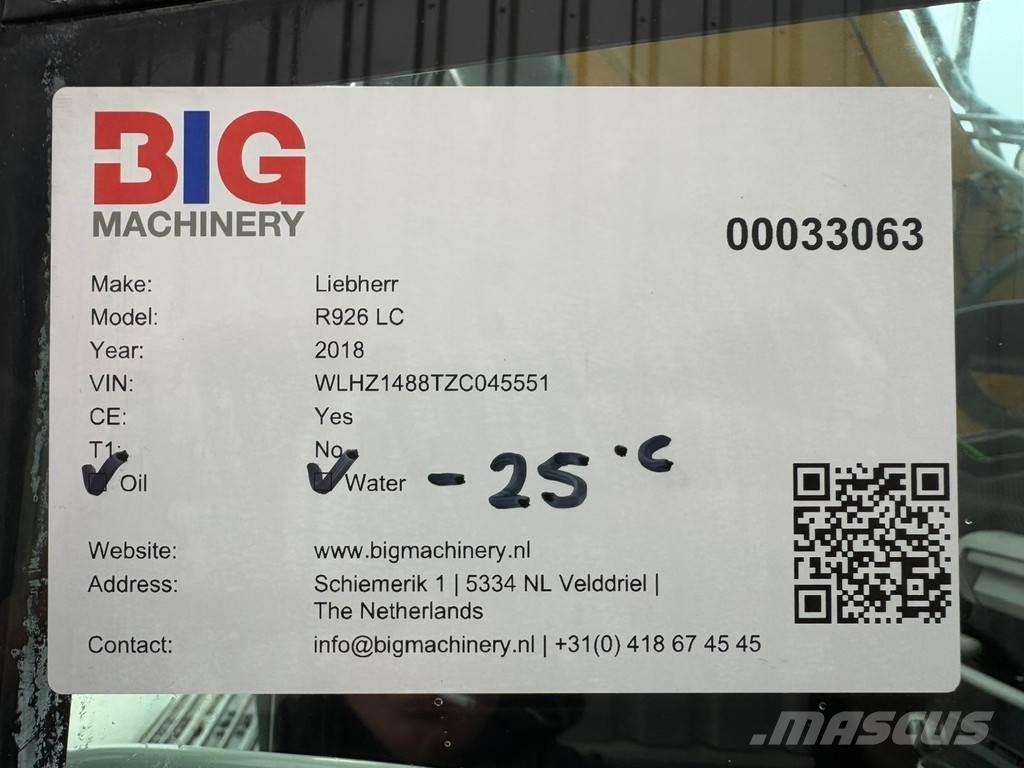 Liebherr R926 LC Lánctalpas kotrók