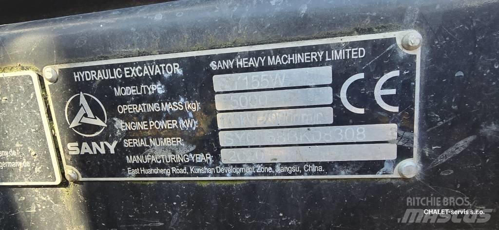Sany SY 155 W Gumikerekes kotrók
