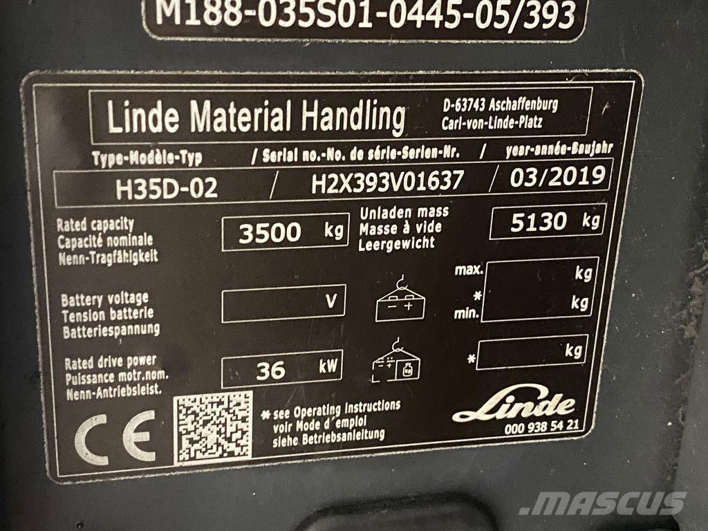 Linde H35D-02 Dízel targoncák