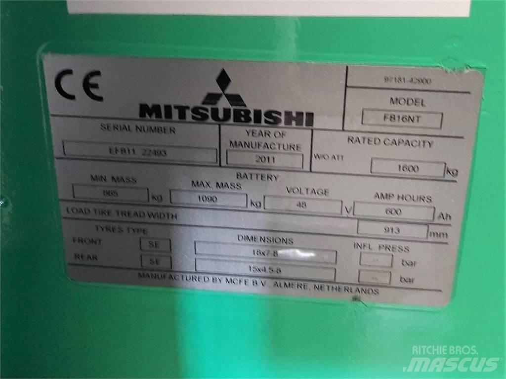 Mitsubishi FB16NT Elektromos targoncák