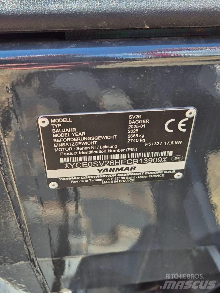 Yanmar SV26 Advance Mini kotrók < 7t
