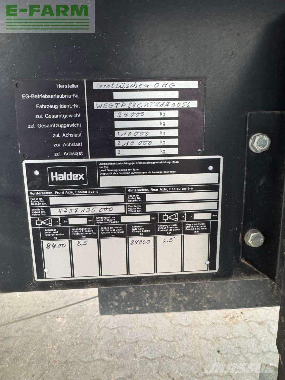  Güde Grotlüschen Mezőgazdasági Általános célú pótkocsik