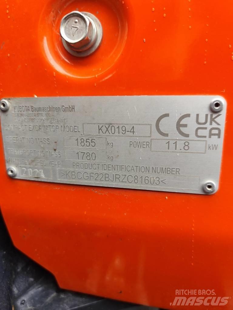 Kubota KX 019-4 Mini kotrók < 7t