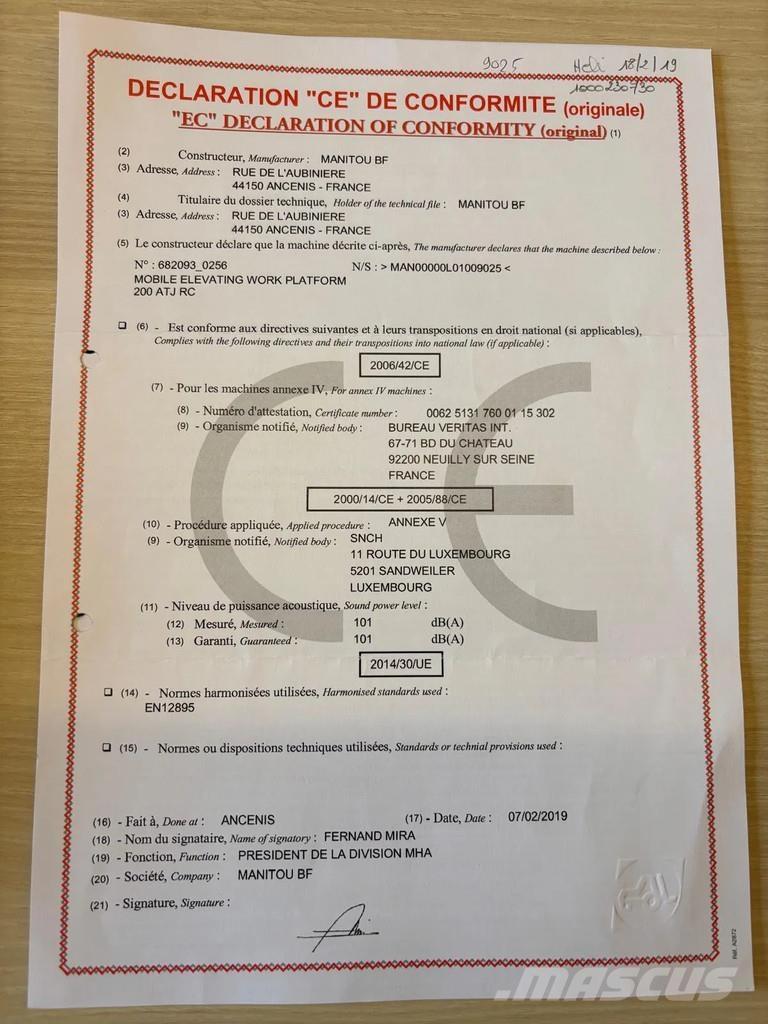 Manitou 200 ATJ Karos emelők