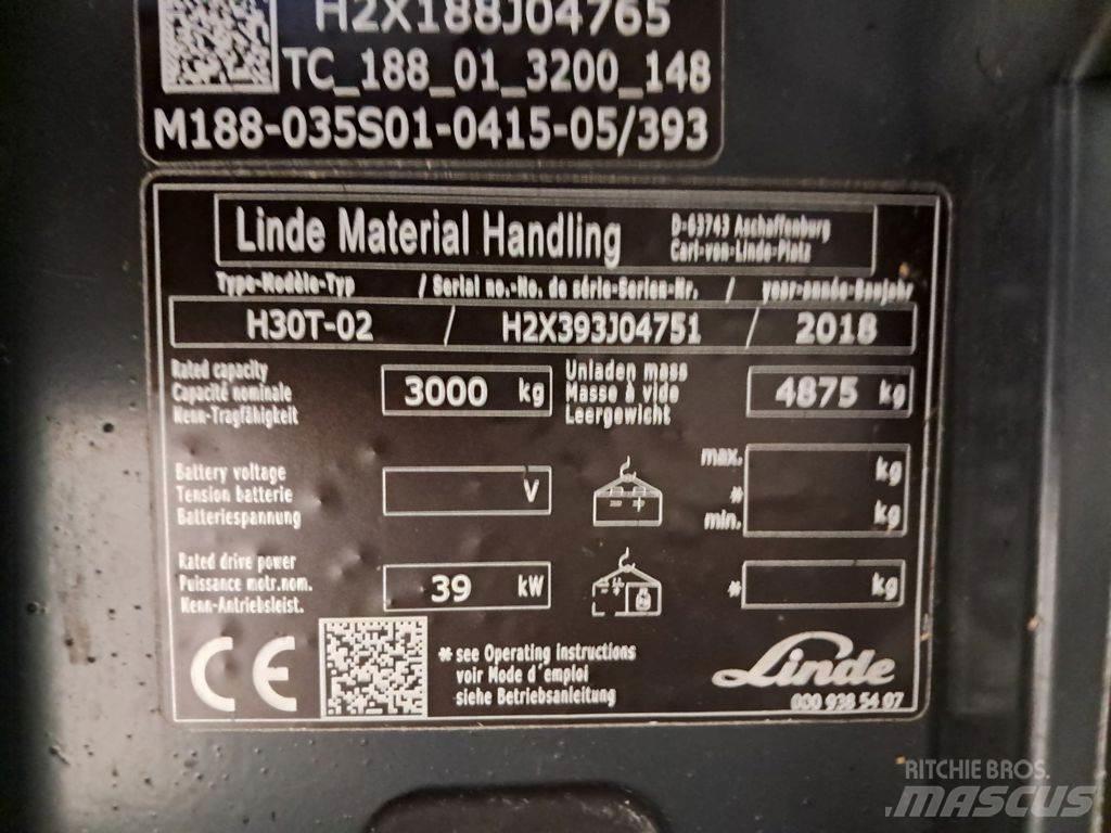 Linde H30T-02 Gázüzemű targoncák