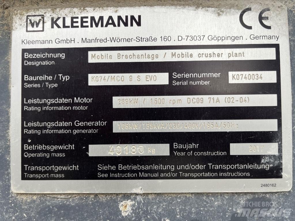 Kleemann MC 09 S Mobil törőgépek