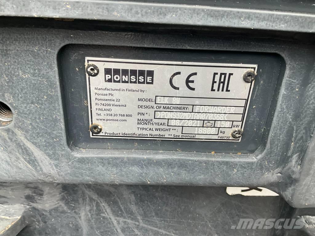 Ponsse ELK 8W Kihordók