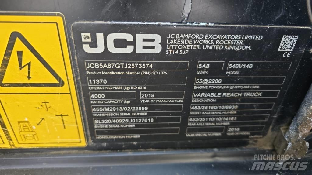 JCB 540-140 Teleszkópos rakodók