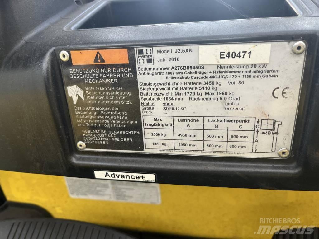 Hyster J2.5XN Elektromos targoncák