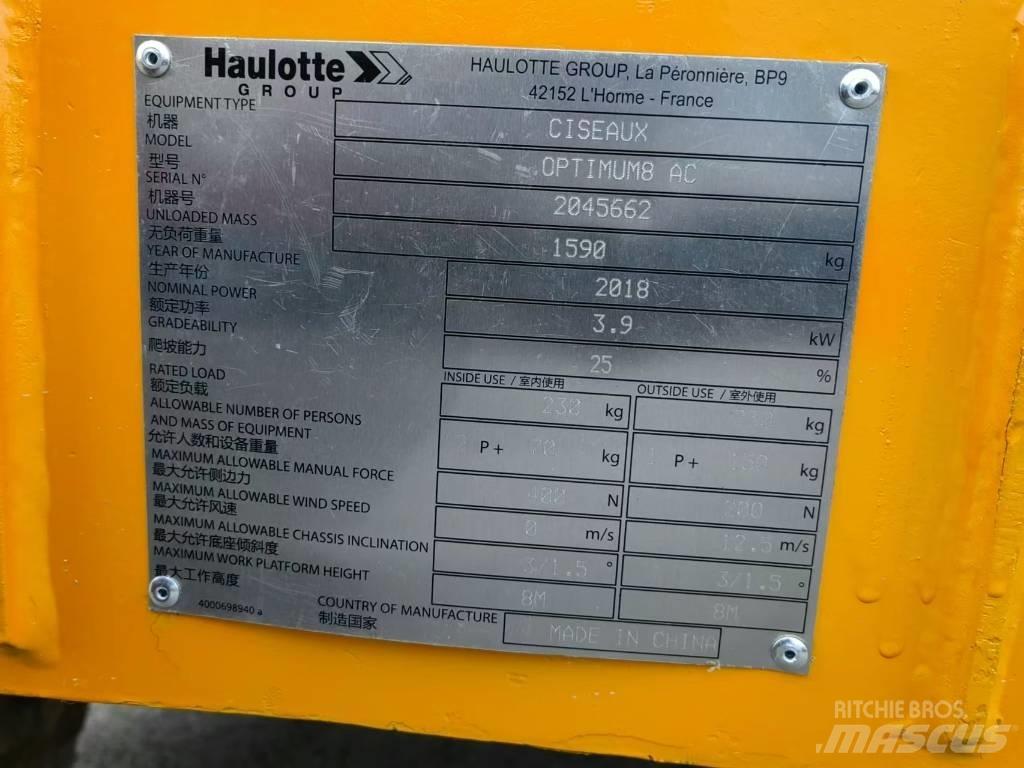 Haulotte OPTIMUM 8 Ollós emelők