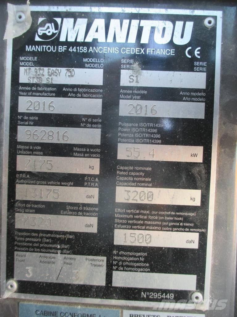 Manitou MT 932 Teleszkópos rakodók