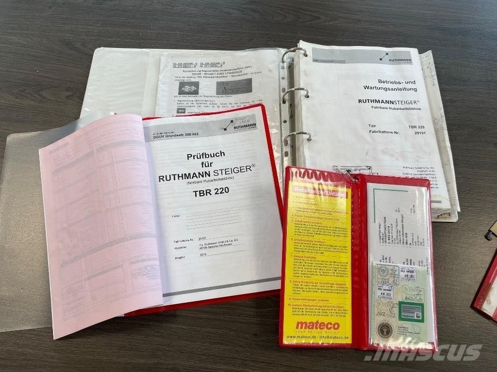 Ruthmann TBR 220 Teherautóra szerelt emelők és állványok