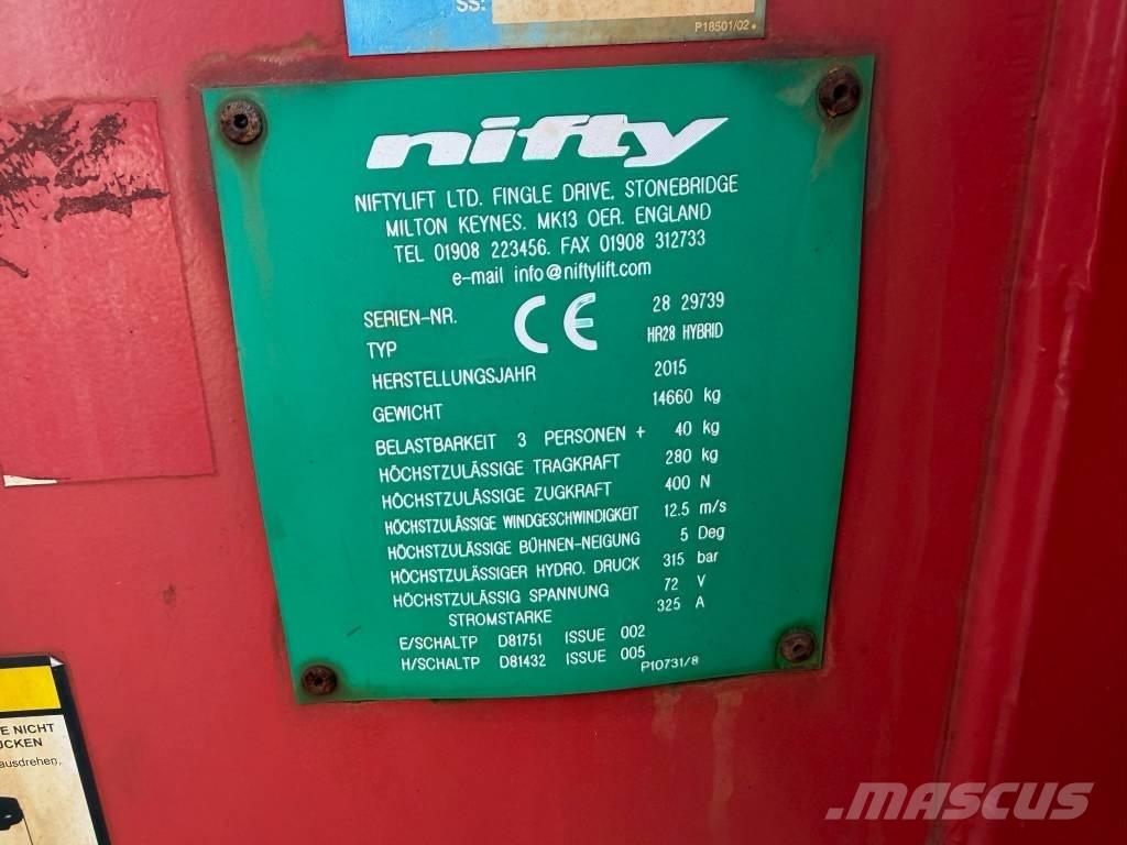 Niftylift HR 28 Karos emelők