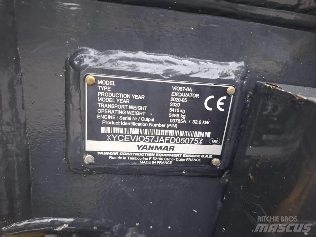 Yanmar Vio 57-6A Mini kotrók < 7t