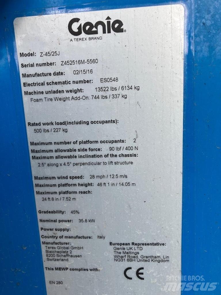 Genie Z 45/25 J Karos emelők