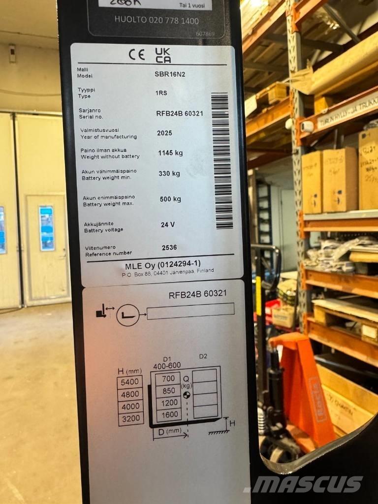 Mitsubishi SBR16N2 Elektromos gyalogkíséretű targoncák