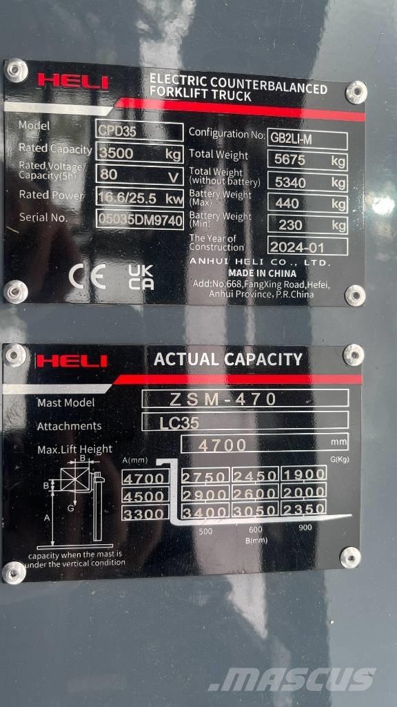Heli CPD35-GB2LI-M Elektromos targoncák