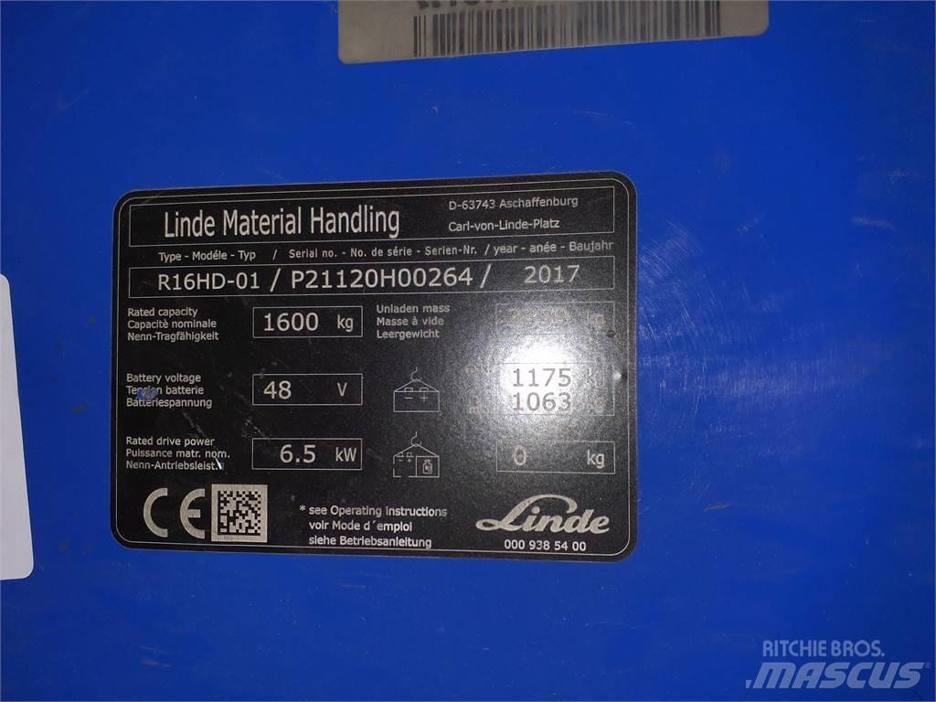 Linde R16HD Tolóoszlopos targonca