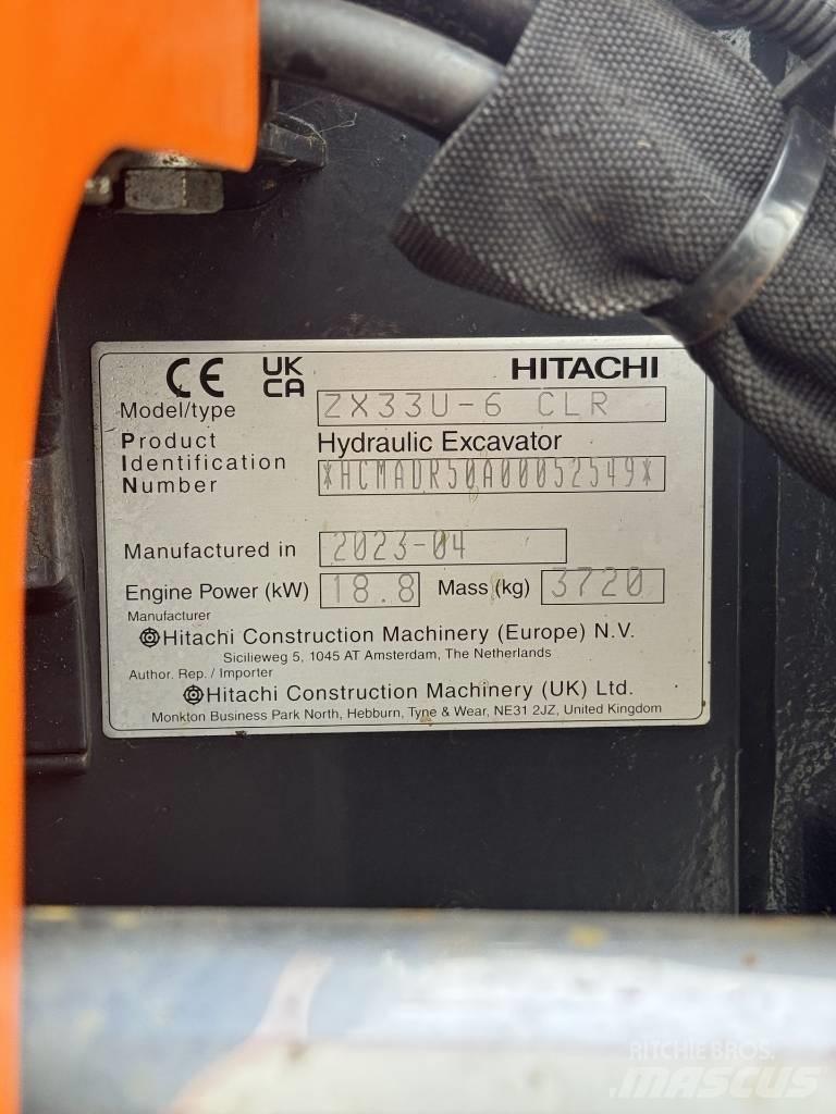 Hitachi ZX 33 U-6 Mini kotrók < 7t