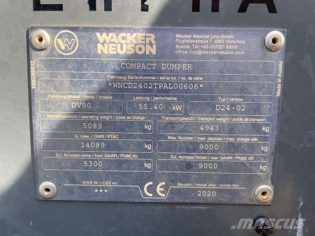 Wacker Neuson DV90 Mezei dömperek