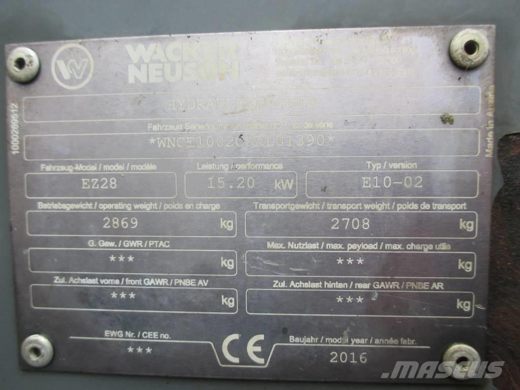 Wacker Neuson EZ 28 Mini kotrók < 7t