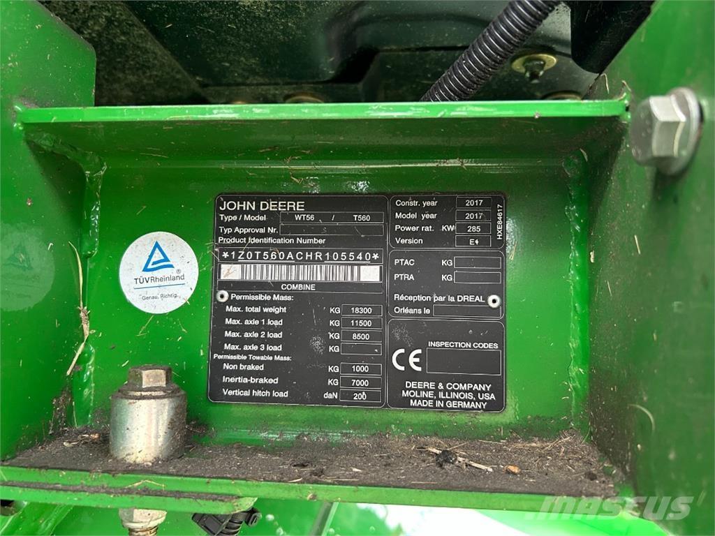 John Deere T560 Kombájnok