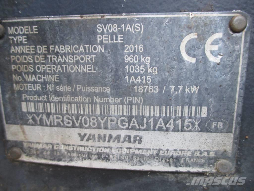 Yanmar SV 08-1 A Mini kotrók < 7t