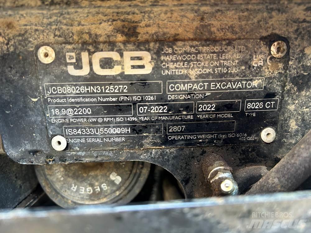 JCB 8026 CTS Mini kotrók < 7t