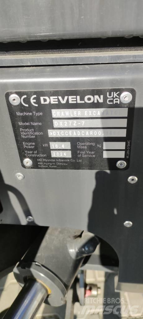 Develon DX 27 Z-7 Mini kotrók < 7t