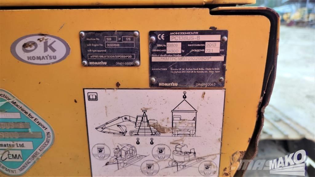 Komatsu PC 138 US-8 Lánctalpas kotrók