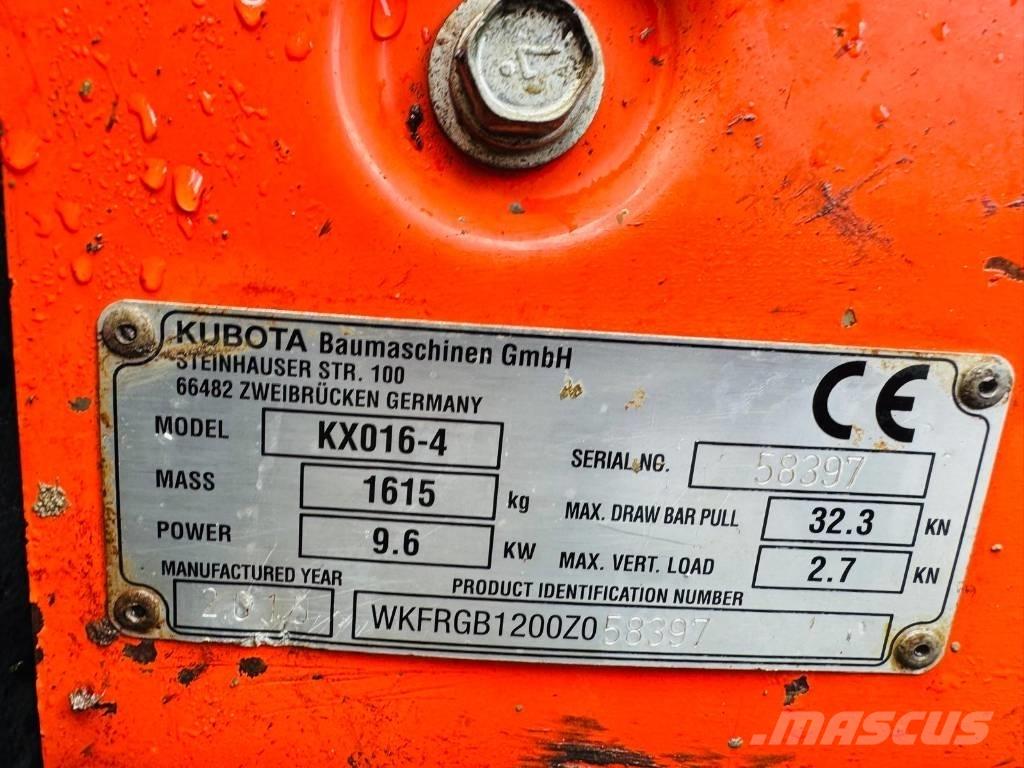 Kubota KX 016-4 Mini kotrók < 7t