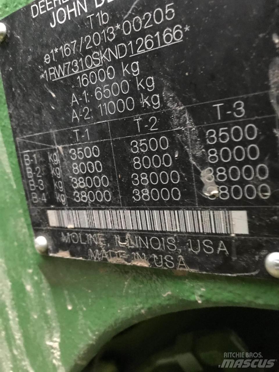 John Deere 7R 310 Traktorok