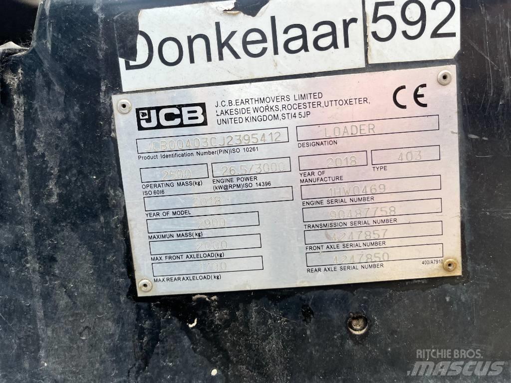 JCB 403 Mini homlokrakodók