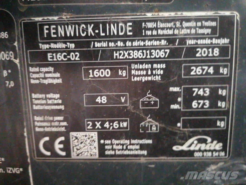 Linde E16C Elektromos targoncák