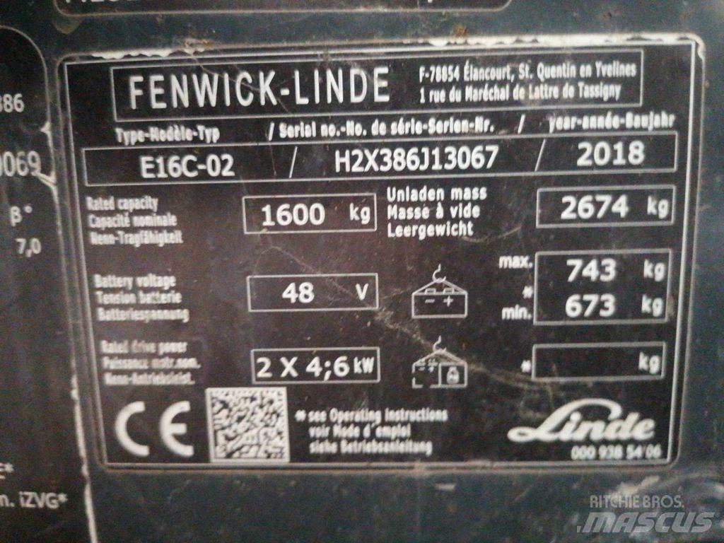 Linde E16C Elektromos targoncák