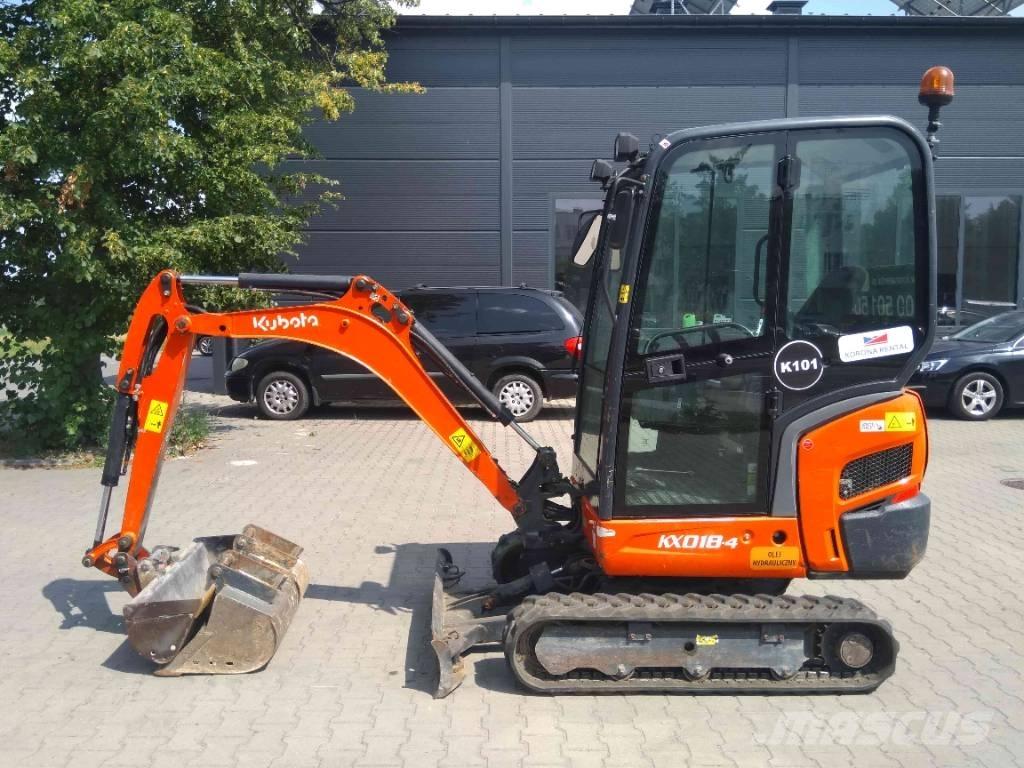 Kubota KX 018-4 Mini kotrók < 7t