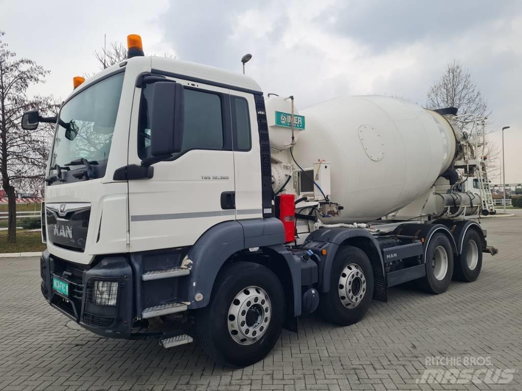 MAN 32.360 / IMER 9 m3 Betonkeverők/Betonpumpák