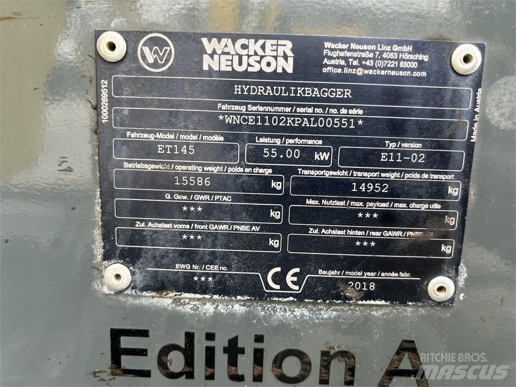 Wacker Neuson ET 145 Lánctalpas kotrók