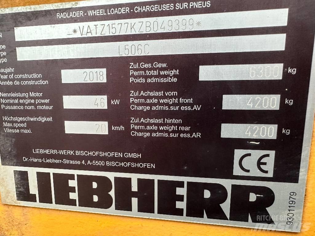 Liebherr 506 Gumikerekes homlokrakodók