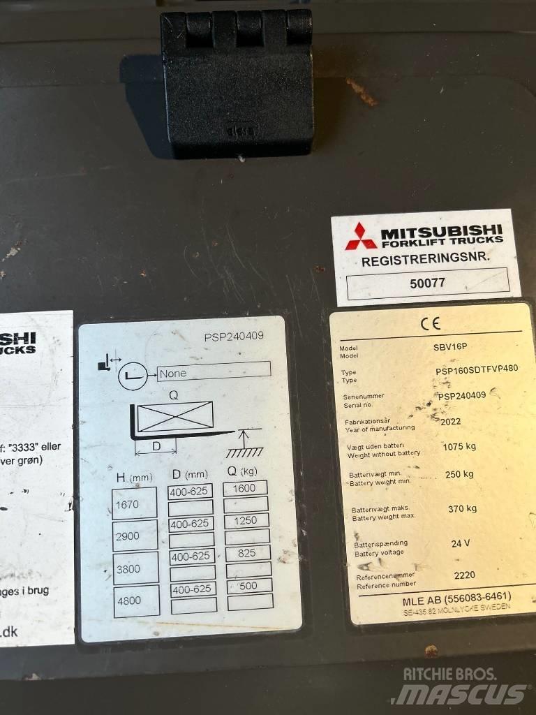 Mitsubishi SBV 16 P Elektromos gyalogkíséretű targoncák