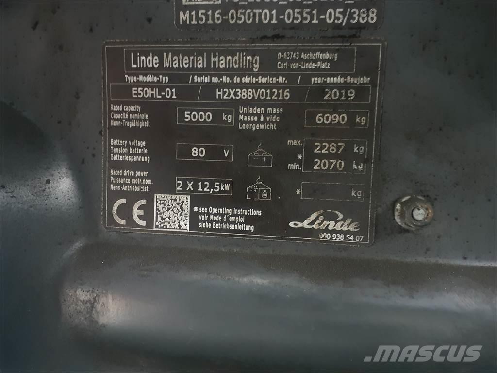 Linde E50HL Elektromos targoncák