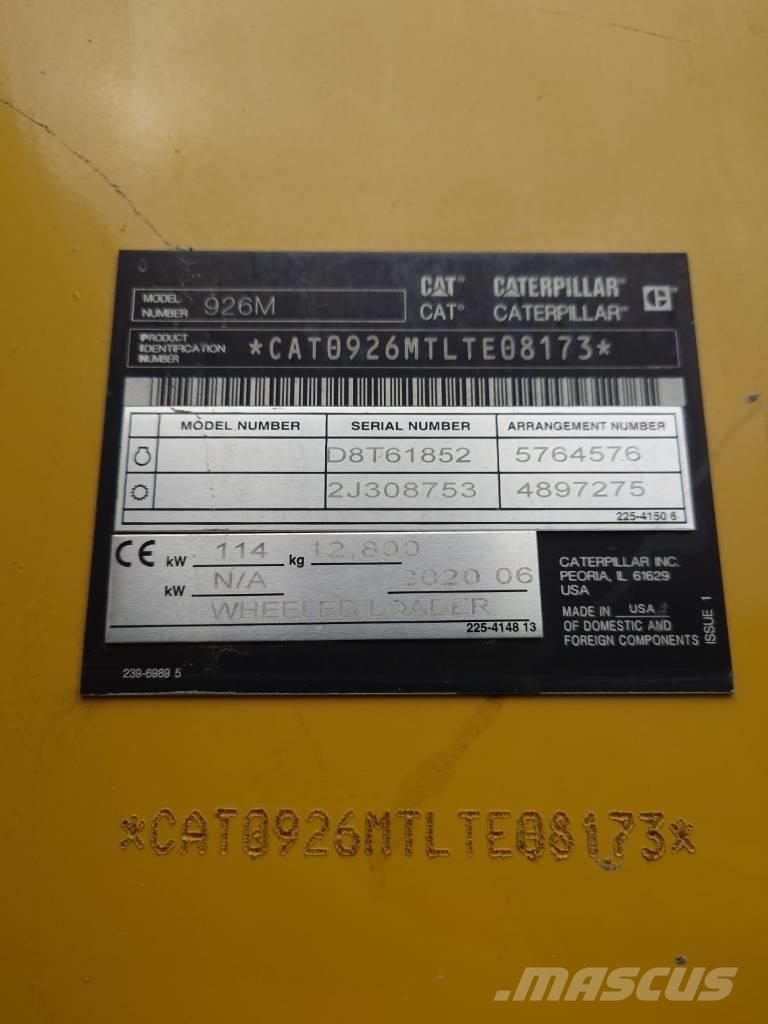 CAT 926 M Gumikerekes homlokrakodók