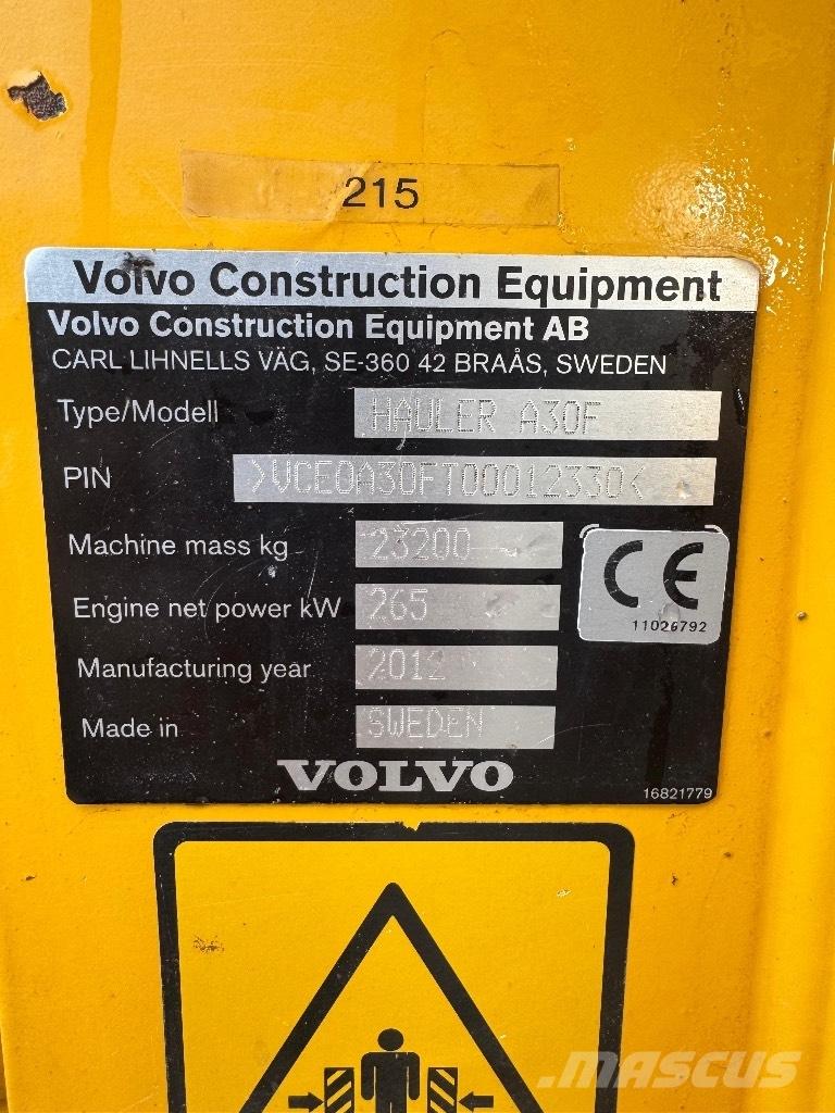 Volvo A 30 F Csuklósdömperek