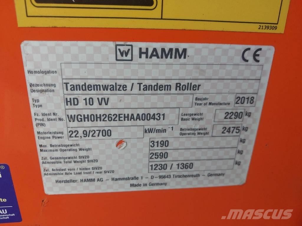 Hamm HD 10 VV Vibrátorok
