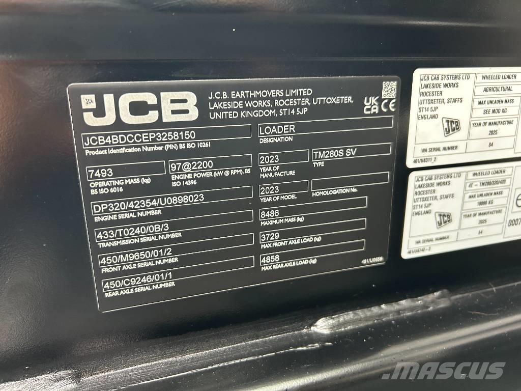 JCB TM280S Teleszkópos mezőgazdasági rakodók